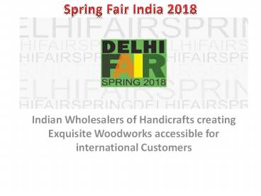 Handicraft Exporters Show 2018: EPCH