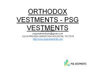 Orthodox Vestments