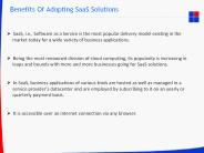 Benefits Of Adopting SaaS Solutions