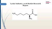 Lysine Industry, 2018 Market Research Report