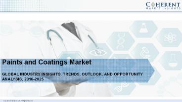 Paints and Coatings Market, By Technology, Resin Type, Application, and Geography