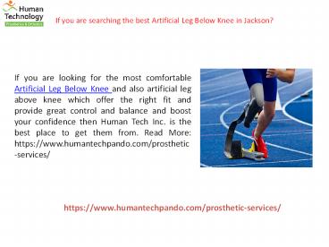 Prosthetic Leg Below the Knee (1)