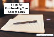 8 Tips for Proofreading Your College Essay