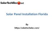 Solar panel installation Florida