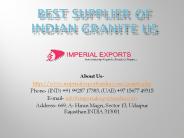 Best Supplier of Indian Granite US