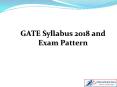 GATE Syllabus and Exam Pattern 2018 PowerPoint PPT Presentation