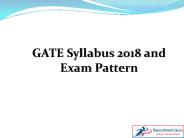 GATE Syllabus and Exam Pattern 2018