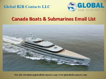 Canada Boats & Submarines Email List