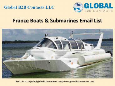 France Boats & Submarines Email List