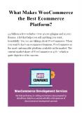 What Makes WooCommerce the Best Ecommerce Platform? PowerPoint PPT Presentation