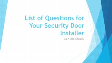 Locate Your Ideal Security Door Melbourne Material