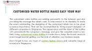 Customised Water Bottle Makes Easy Your Way