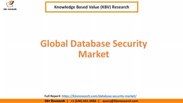 Database Security Market Growth and Segmentation
