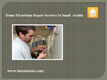 Building epair and maintenance services