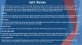 Light therapy PowerPoint PPT Presentation