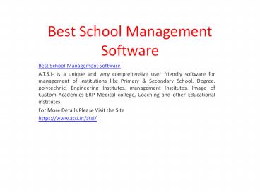 Best School Management Software