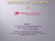 Supplier of Granite US