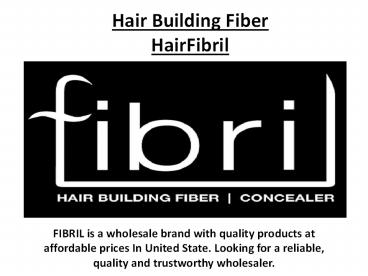 Hair Fibers For Thinning Hair