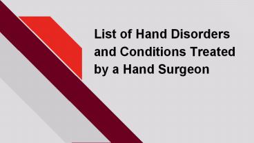 Find Professional Hand Surgeons Sydney