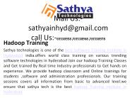 Hadoop  Training In Hyderabad