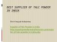 Best Supplier of Talc Powder in India PowerPoint PPT Presentation