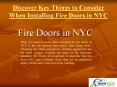 Discover Key Things to Consider When Installing Fire Doors in NYC PowerPoint PPT Presentation