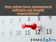 How online leave management software can benefit organizations?