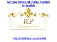 Purchase here some of famous novels of indian authors in English PowerPoint PPT Presentation
