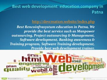 Best web development Education Company in Patna