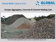 Europe Aggregates, Concrete & Cement Mailing Lists