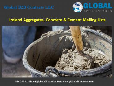 Ireland Aggregates, Concrete & Cement Mailing Lists