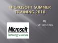 Microsoft Summer Training 2018 (1)