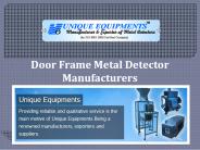 Door Frame Metal Detector Manufacturers