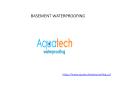 BASEMENT WATERPROOFING PowerPoint PPT Presentation
