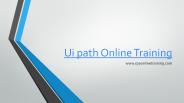 Ui path online training institute in hyderabad | India