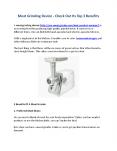 Meat Grinding Device - Check Out Its Top 3 Benefits PowerPoint PPT Presentation