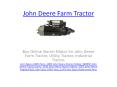 John Deere Combines Starter Motor PowerPoint PPT Presentation