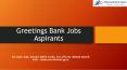 Latest and Upcoming Bank Recruitment 2018-19 PowerPoint PPT Presentation