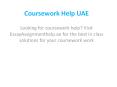 Coursework Help Online in UAE PowerPoint PPT Presentation