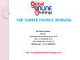 SAP SIMPLE FINANCE TRAINING | SAP S4 HANA SIMPLE FINANCE ONLINE course PowerPoint PPT Presentation