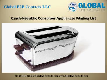 Czech-Republic Consumer Appliances Mailing List
