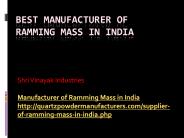 Best Manufacturer of Ramming Mass in India
