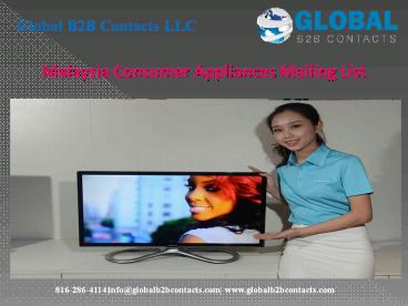 Malaysia Consumer Appliances Mailing List