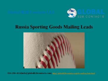 Russia Sporting Goods Mailing Leads