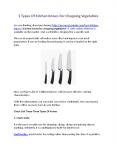 3 Types Of Kitchen Knives For Chopping Vegetables PowerPoint PPT Presentation