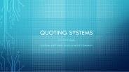 Custom Software - Quoting Systems