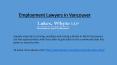 Employment Lawyers in Vancouver PowerPoint PPT Presentation
