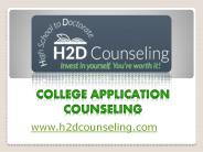 College Application Counseling - h2dcounseling.com