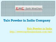Talc Powder in India Company