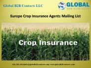 Europe Crop Insurance Agents Mailing List